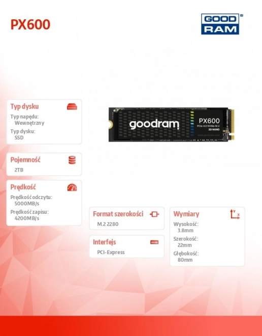 SSD PX600 2TB M.2 PCIe 4x4 NVMe 2280