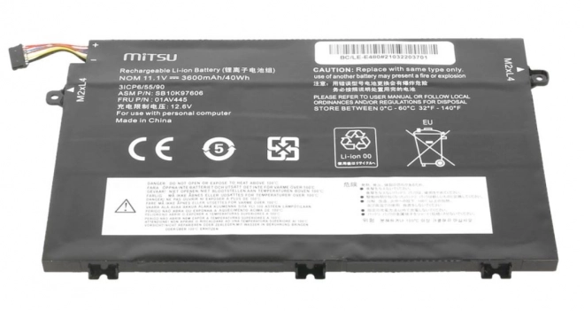 Baterie do Lenovo ThinkPad E480, E580 3600 mAh 11.1V