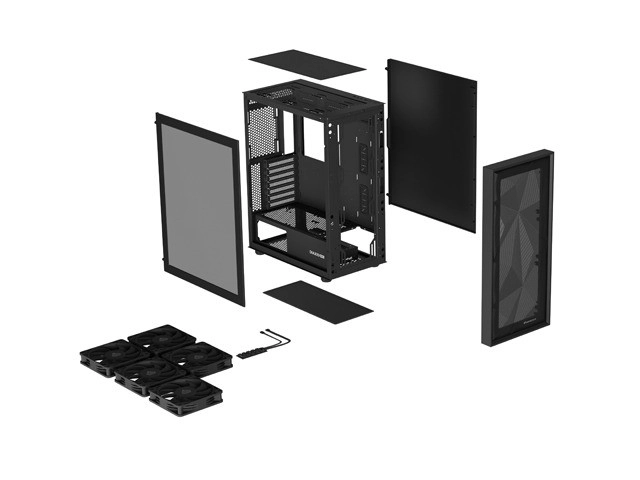 Genesis Diaxid 605F MIDI TOWER skříň USB-C černá