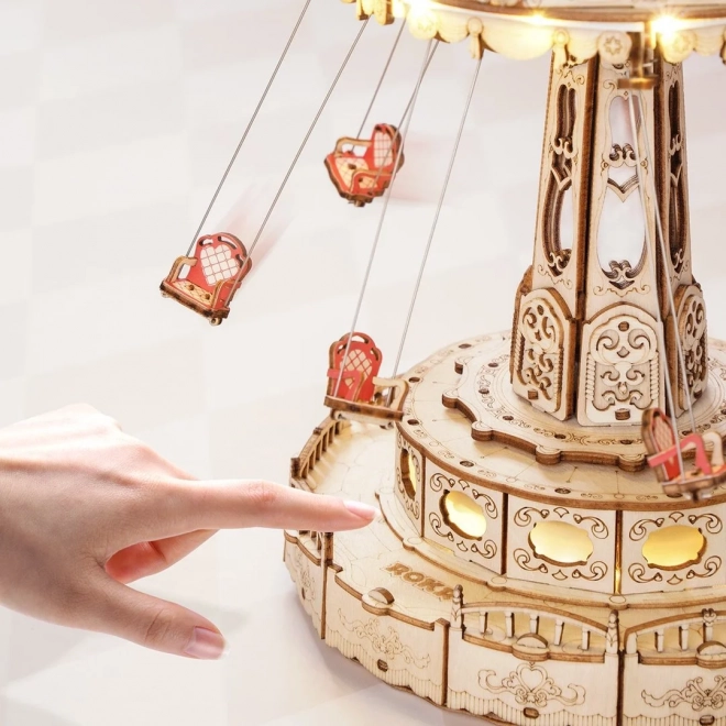 RoboTime 3D skládačka hrací skříňky - Řetízkový kolotoč barevný