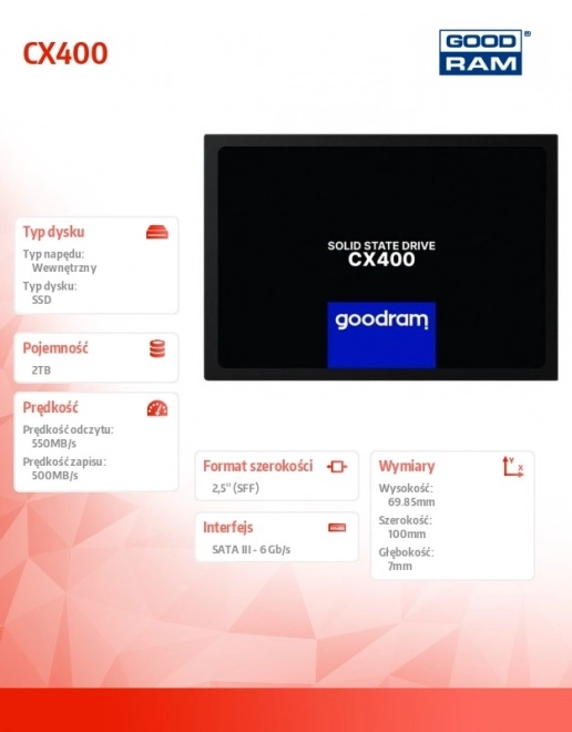 SSD CX400-G2 2TB SATA3 2,5 7mm