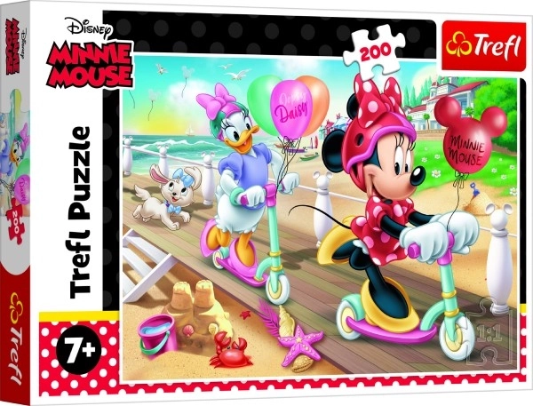 Puzzle 200 dílků Minnie na pláži Disney Minnie