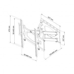 Držák na TV AR-65 pro 32-80'' do 60 kg