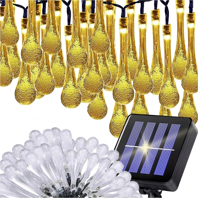 Solární zahradní světla LED girlanda terasa balkon 50 LED