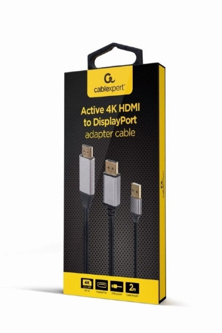 Napájený adaptér HDMI na DP 4K M 60Hz USB-A