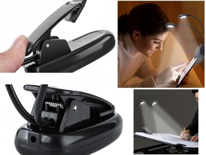 Stolní lampa s dvojitým klipem