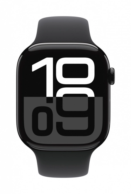 Hodinky Series 10 GPS, 46 mm hliníkový kryt v barvě onyxu se sportovním řemínkem v černé barvě - velikost M/L