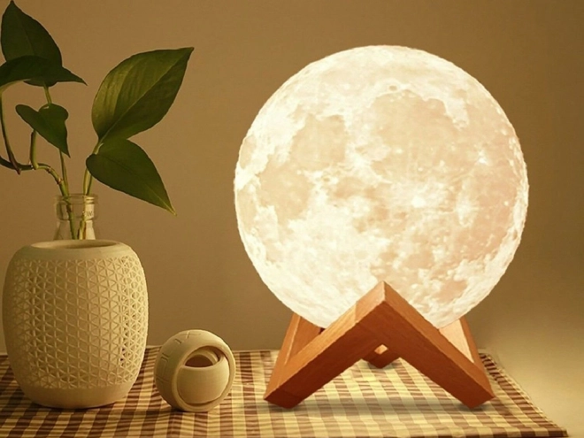 3D měsíční lampa s RGB osvětlením