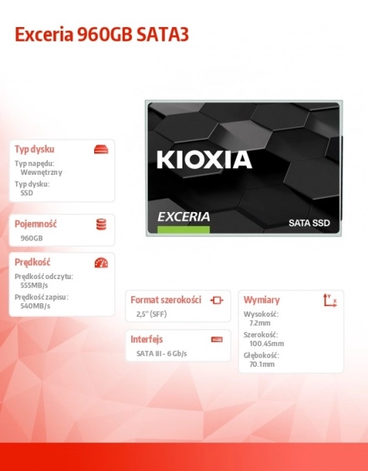 SSD disk KIOXIA Exceria 960GB SATA3