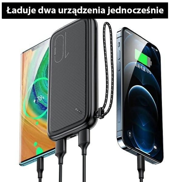 Zelená Powerbanka Usams 10000mAh 2xUSB