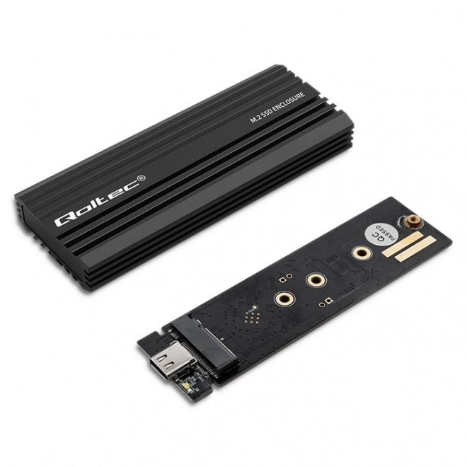 Qoltec obal na M.2 SSD NVMe a SATA s USB-C připojením, 2TB kapacita