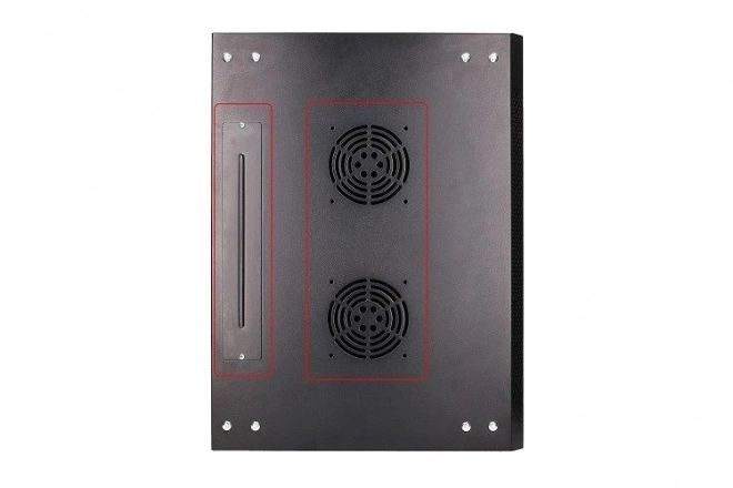 Závěsný rack Extralink 4U 600x450 černý se skleněnými dveřmi