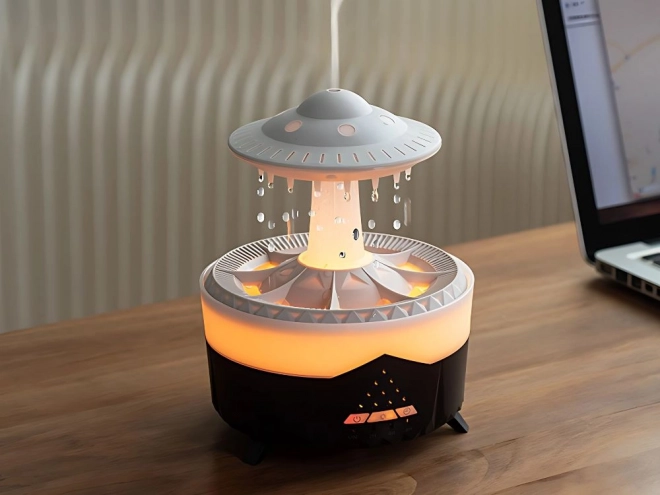 Zvlhčovač vzduchu a aromatický difuzér ve tvaru UFO