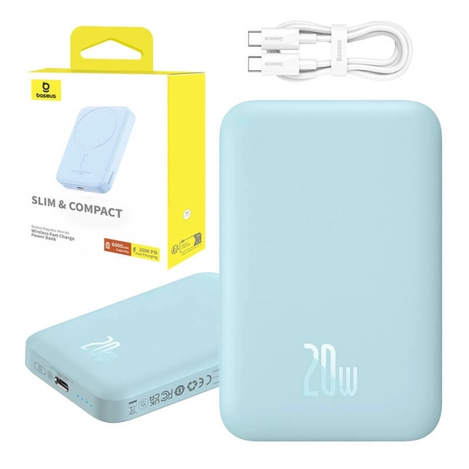 Mini powerbanka Baseus 6000 mAh modrá