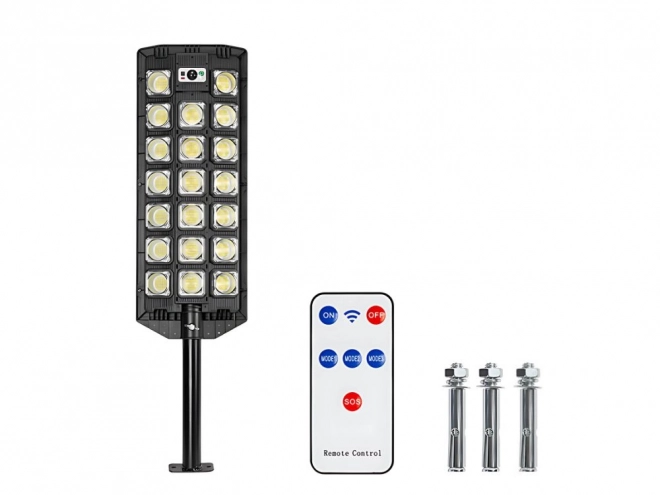 Solární LED pouliční lampa s dálkovým ovládáním