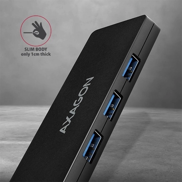 HUE-G1A 4-portový rozbočovač USB 3.2 Gen 1 SLIM, 14cm kabel typu A