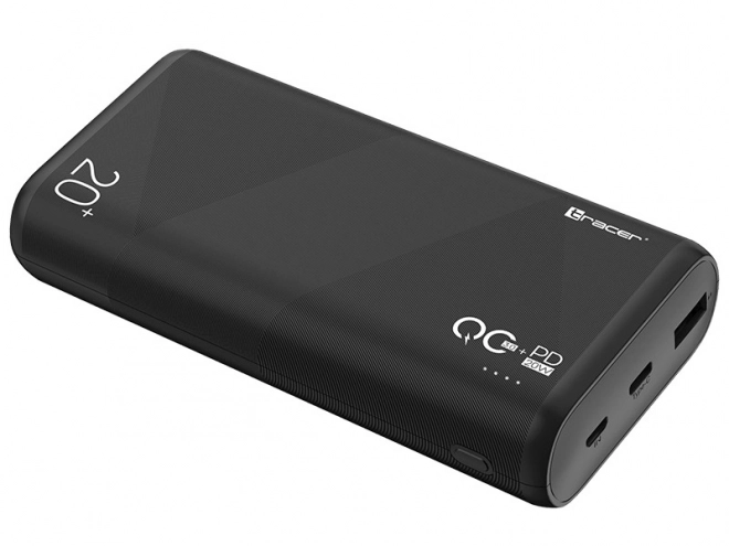 Powerbanka Amos 20000mAh QC3.0-PD20W BK černá