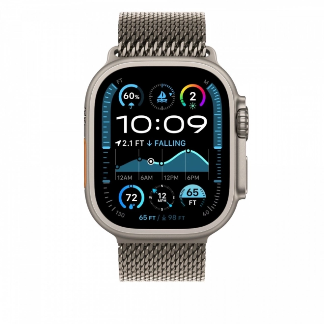 Milánský náramek z titanu v přírodní barvě pro 49 mm obálku - velikost S