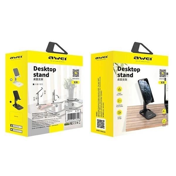 Stolní držák X11 černý pro chytré telefony a tablety