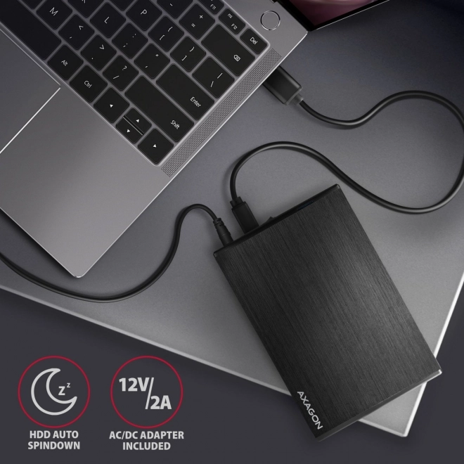 Hliníkový externí box AXAGON USB 3.2 Gen 1 pro 3,5" HDD