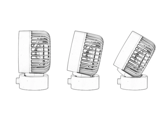 Stolní ventilátor - větrák USB – Bílý