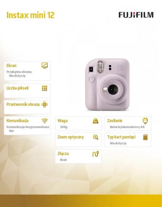 Instax mini 12 fialový