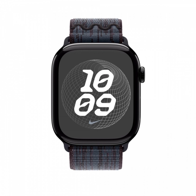 Sportovní náramek Nike v černo-modré barvě pro 46 mm obálku