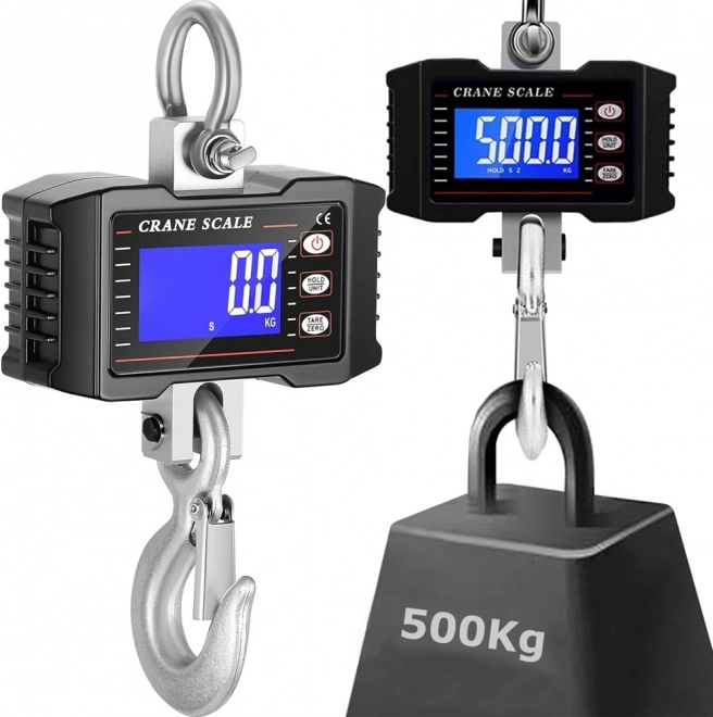 Závěsná jeřábová váha 500 kg s lcd displejem a dobíjecí baterií