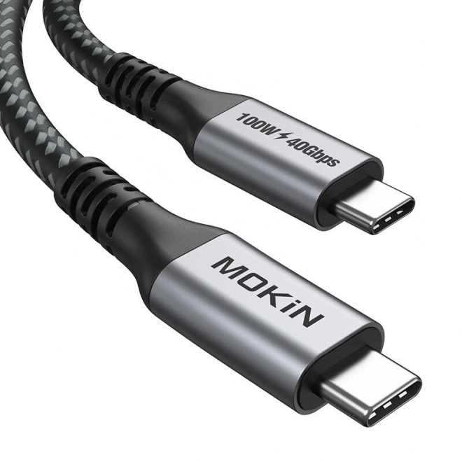 Usb-c kabel Mokin 1,2m 100w pd usb4 40gbps černý