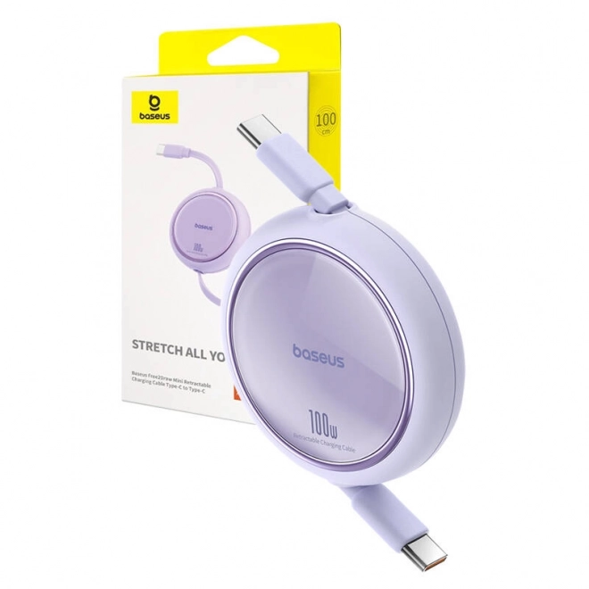 Zatahovací USB-C kabel Baseus Free2Draw, 100W, 1m