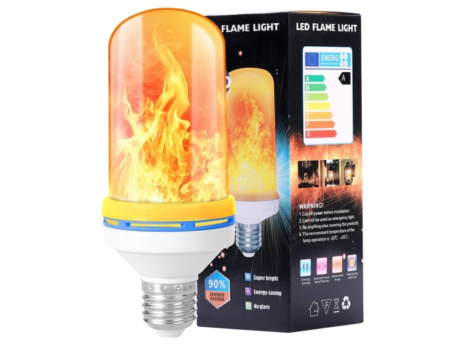 Led žárovka s efektem živého plamene e27 9w