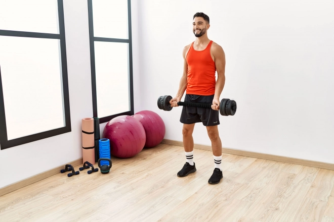 Nastavitelná činka 2x20 kg s osou a kettlebellem