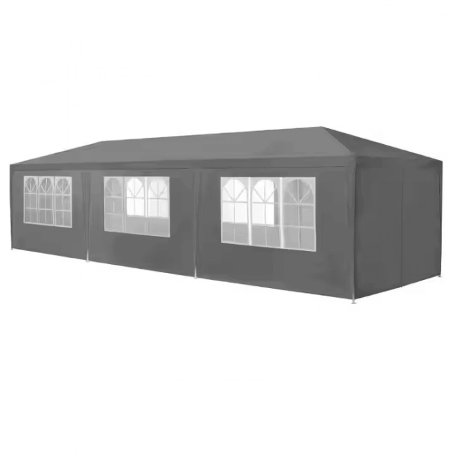 Zahradní komerční stan 3x9 m 8 stěn šedý
