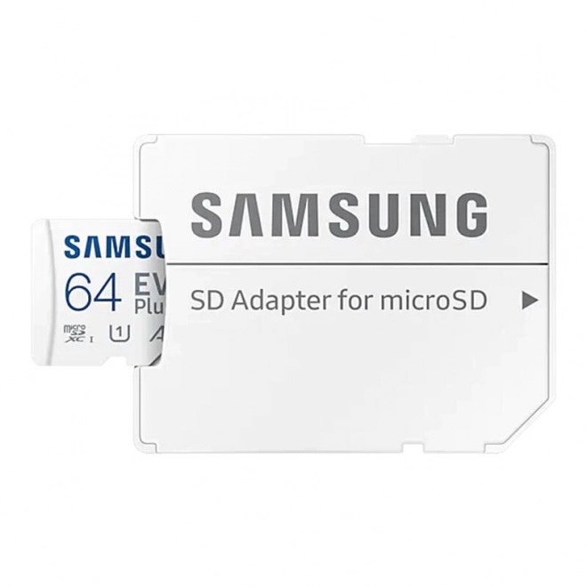 Paměťová karta SAMSUNG microSD 64 GB EVO Plus + adaptér