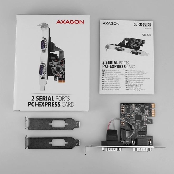 Řadič PCEA-S2N PCIe 2x sériový port RS232 250 Kb/s, včetně SP a LP