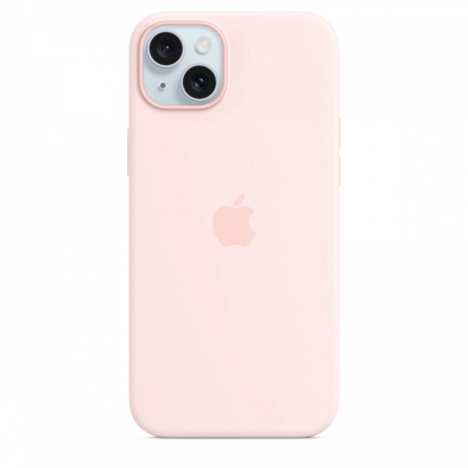 Silikonové pouzdro MagSafe pro iPhone 15 Plus - světle růžové