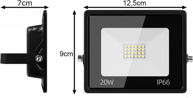 Venkovní LED reflektor 20W 6000K vodotěsný IP66
