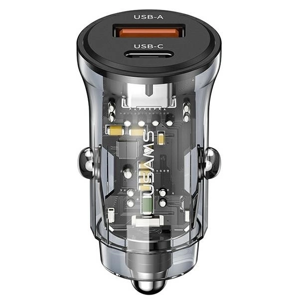 Nabíječka do auta 30W 1xUSB + 1xUSB-C Fast Charge