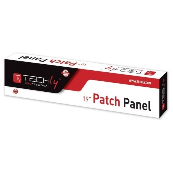 Patch panel 1U UTP 16×RJ45 Cat.5e – černý