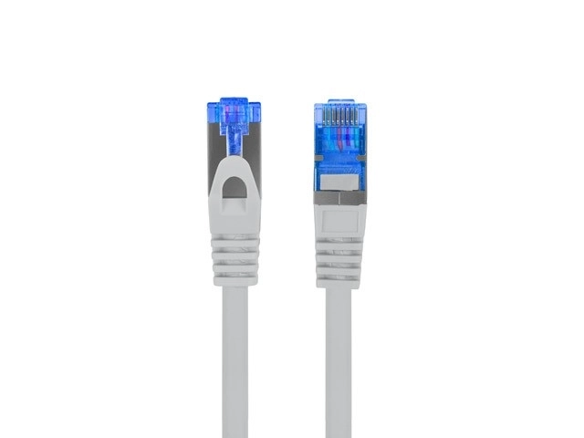 Patchcord cat.6a S/FTP LSZH CCA 0,25m fluke šedý