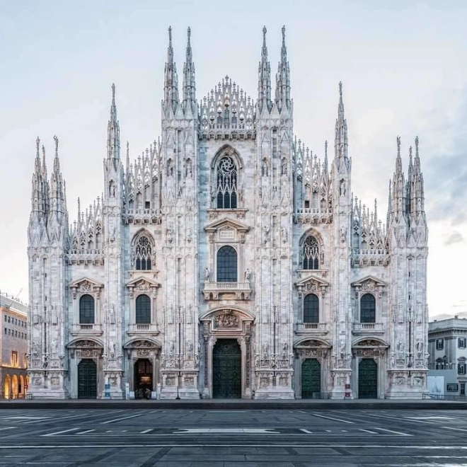 Ikonický motiv Duomo di Milano
