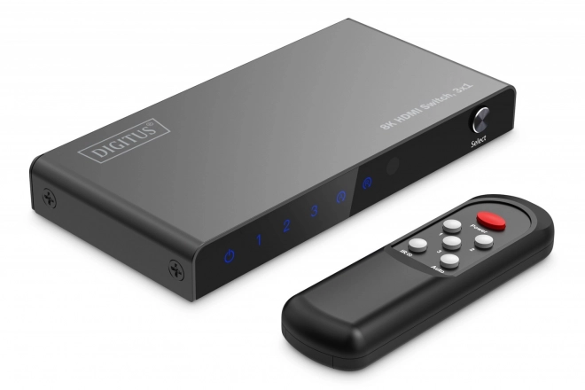 Přepínač HDMI 8K 3x1 s dálkovým ovládáním