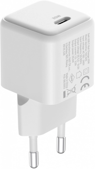 USB C 20W 3A Power Delivery 3.0 QC 3.0 síťová nabíječka Bílá