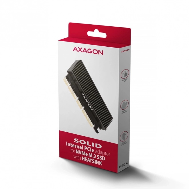 PCEM2-XS interní adaptér PCIe x16, M.2 NVMe, chladič