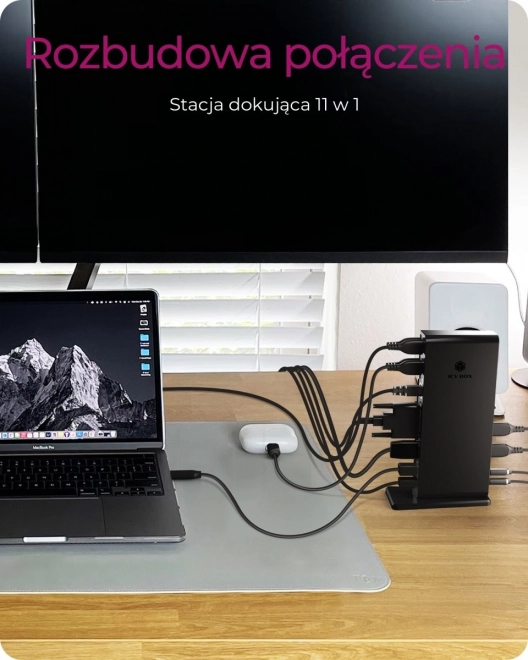 Stolní dokovací stanice ICY BOX s USB, HDMI, LAN, DVI-I a mikrofonním vstupem