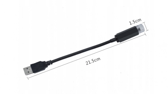 Projektor USB do auta a interiéru - efektní hvězdy, zelená
