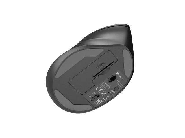 Bezdrátová vertikální myš Crake 2 2400 DPI Bluetooth 5.2 + 2,4 GHz černá