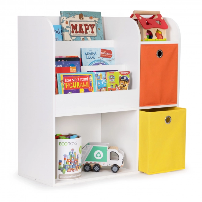 Dřevěný regál pro děti, dětská skříňka, přihrádky, organizér ECOTOYS