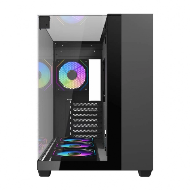 Počítačová skříň Darkflash TH285 se 4 ventilátory (černá)