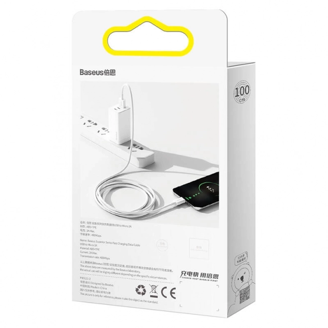 Nabíjecí datový kabel Baseus Superior Series USB na micro USB, 2A, 1m